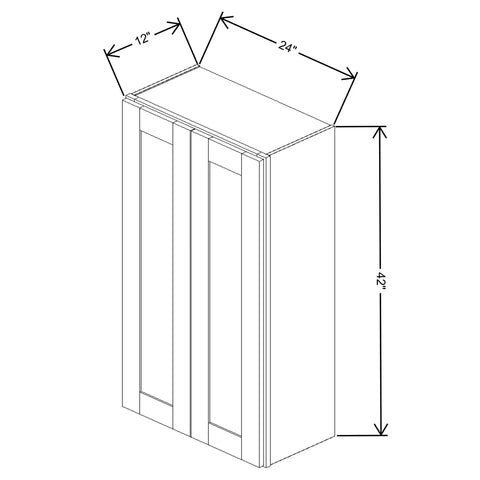 Fabuwood Allure Galaxy Cobblestone Wall 24"W x 42"H Shaker Cabinet