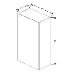 Fabuwood Ovela Catalina Ida 1 24" W X 42" H X 13" D Double Door Wall Cabinet