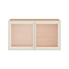 Modernform Cabinet Slim Dove White 27" W X 15" H X 12" D Double Glass Door Wall Cabinet