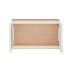 Modernform Cabinet Slim Dove White 27" W X 15" H X 12" D Double Glass Door Wall Cabinet