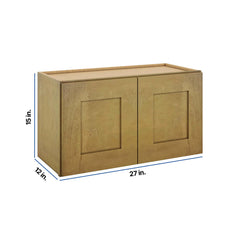 Modernform Cabinet Natural Shaker 27" W X 15" H X 12" D Double Door Wall Cabinet