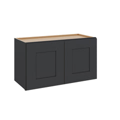 Modernform Cabinet Onyx Black Shaker 27" W X 15" H X 12" D Double Door Wall Cabinet