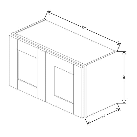 Fabuwood Allure Luna Timber 27"W X 15"H  Wall