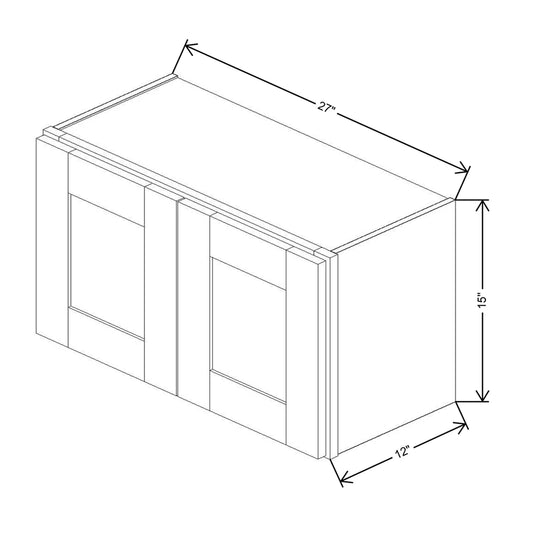 Fabuwood Allure Luna Dove 27"W X 15"H  Wall