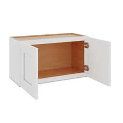 Modernform Cabinet White Shaker 27" W X 15" H X 12" D Double Door Wall Cabinet