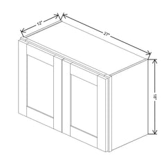 Fabuwood Allure Luxe Cloud White 27" W X 18" H X 12" D Double Door Wall Cabinet