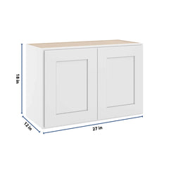 CNC Luxor 5-Piece White 27" W X 18" H Double Door Wall Cabinet