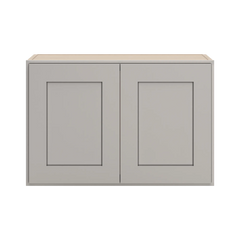 CNC Luxor Misty Grey 27" W X 18" H Double Door Wall Cabinet