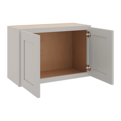 CNC Luxor Misty Grey 27" W X 18" H Double Door Wall Cabinet