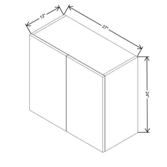 CNC Classic Milano Sunset 27" W X 24" H Double Door Wall Cabinet