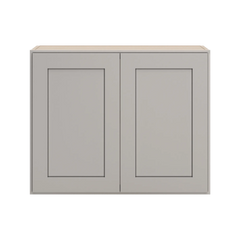 CNC Luxor Misty Grey 27" W X 24" H Double Door Wall Cabinet