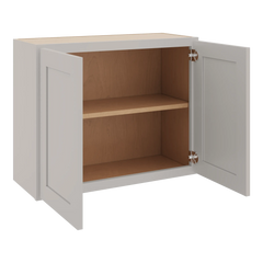 CNC Luxor Misty Grey 27" W X 24" H Double Door Wall Cabinet