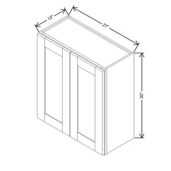 Modernform Cabinet Onyx Black Shaker 27" W X 30" H X 12" D Double Door Wall Cabinet