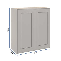 CNC Luxor 5-Piece Misty Grey 27" W X 30" H Double Door Wall Cabinet