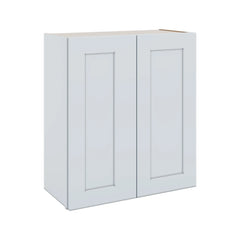 J&K White Shaker S8 Double Door Wall Cabinet - 27" W x 30" H