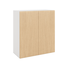 Modernform Cabinet Natural Oak 27" W X 30" H X 12" D Double Door Wall Cabinet