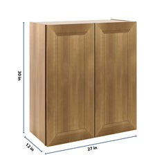 J&K Butterscotch B8 Double Door Wall Cabinet - 27" W x 30" H