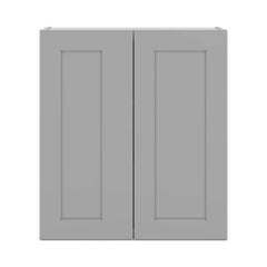 J&K Castle Grey S5 Double Door Wall Cabinet - 27" W x 30" H