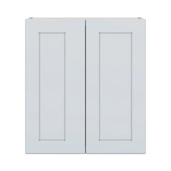 J&K White Shaker S8 Double Door Wall Cabinet - 27" W x 30" H