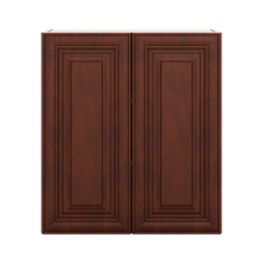 J&K Mahogany J5 Double Door Wall Cabinet - 27" W x 30" H