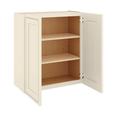 J&K Pearl Glazed H9 Double Door Wall Cabinet - 27" W x 30" H