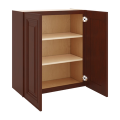 J&K Mahogany J5 Double Door Wall Cabinet - 27" W x 30" H