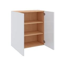 Modernform Cabinet Gloss White 27" W X 30" H X 12" D Double Door Wall Cabinet