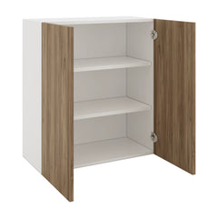 Modernform Cabinet Walnut 27" W X 30" H X 12" D Double Door Wall Cabinet