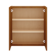 J&K Mocha Glazed K10 Double Door Wall Cabinet - 27" W x 30" H