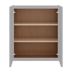 J&K Castle Grey S5 Double Door Wall Cabinet - 27" W x 30" H