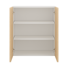 Modernform Cabinet Natural Oak 27" W X 30" H X 12" D Double Door Wall Cabinet