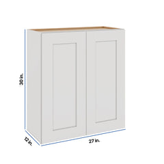 Modernform Cabinet White Shaker 27" W X 30" H X 12" D Double Door Wall Cabinet