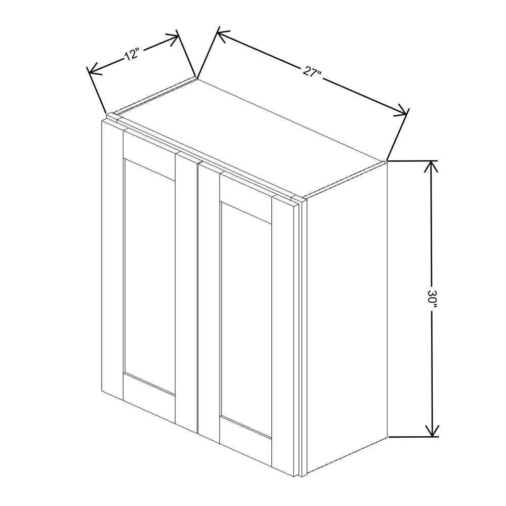 Fabuwood Quest Metro Frost Wall 27"W x 30"H Shaker Cabinet