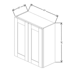 Fabuwood Allure Galaxy Macadamia Beige 27" W X 30" H X 12" D Double Door Wall Cabinet