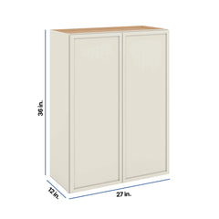 Modernform Cabinet Slim Dove White 27" W X 36" H X 12" D Double Door Wall Cabinet