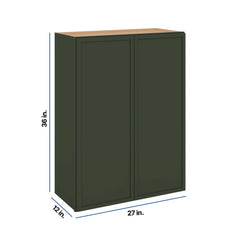 Modernform Cabinet Slim Sage Green 27" W X 36" H X 12" D Double Door Wall Cabinet