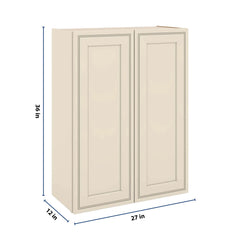 J&K Pearl Glazed H9 Double Door Wall Cabinet - 27" W x 36" H