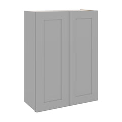 J&K Castle Grey S5 Double Door Wall Cabinet - 27" W x 36" H