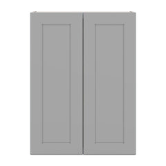 J&K Castle Grey S5 Double Door Wall Cabinet - 27" W x 36" H