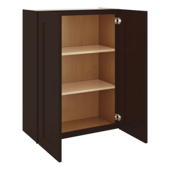 J&K Java Coffee S1 Double Door Wall Cabinet - 27" W x 36" H