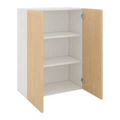 Modernform Cabinet Natural Oak 27" W X 36" H X 12" D Double Door Wall Cabinet
