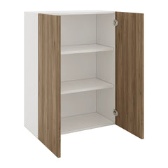 Modernform Cabinet Walnut 27" W X 36" H X 12" D Double Door Wall Cabinet