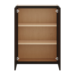 J&K Espresso K8 Double Door Wall Cabinet - 27" W x 36" H