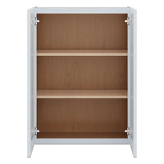 J&K White Shaker S8 Double Door Wall Cabinet - 27" W x 36" H