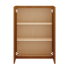 J&K Mocha Glazed K10 Double Door Wall Cabinet - 27" W x 36" H