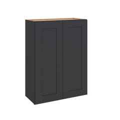 Modernform Cabinet Onyx Black Shaker 27" W X 36" H X 12" D Double Door Wall Cabinet