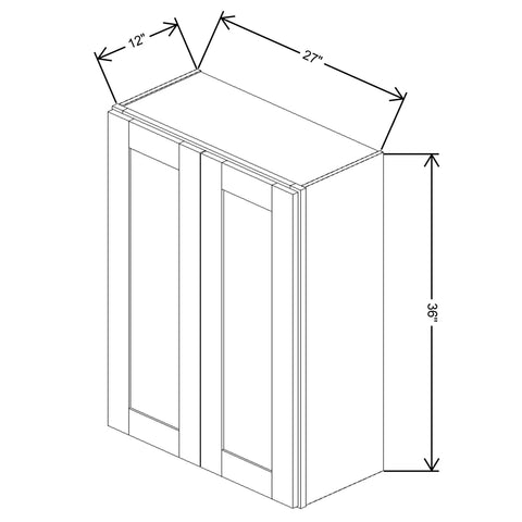 Fabuwood Allure Galaxy Timber Wall 27"W x 36"H Shaker Cabinet