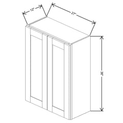 Fabuwood Allure Onyx Graphite Black 27" W X 36" H X 12" D Double Door Wall Cabinet