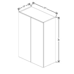 Fabuwood Ovela Catalina Como Ash 1 27" W X 39" H X 13" D Double Door Wall Cabinet