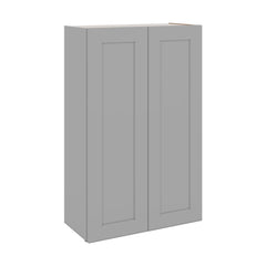 J&K Castle Grey S5 Double Door Wall Cabinet - 27" W x 42" H